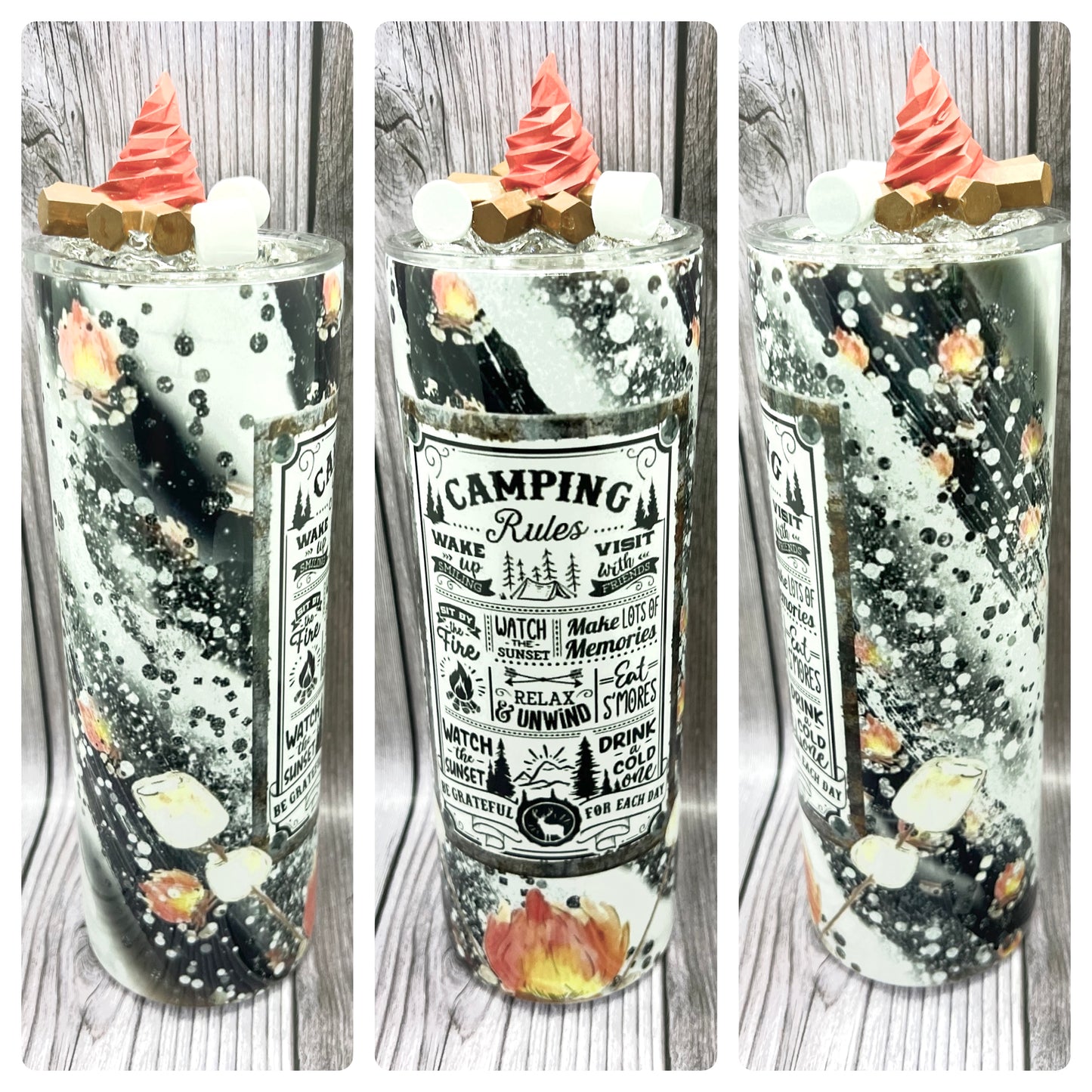 Camping Rules / s’mores tumbler